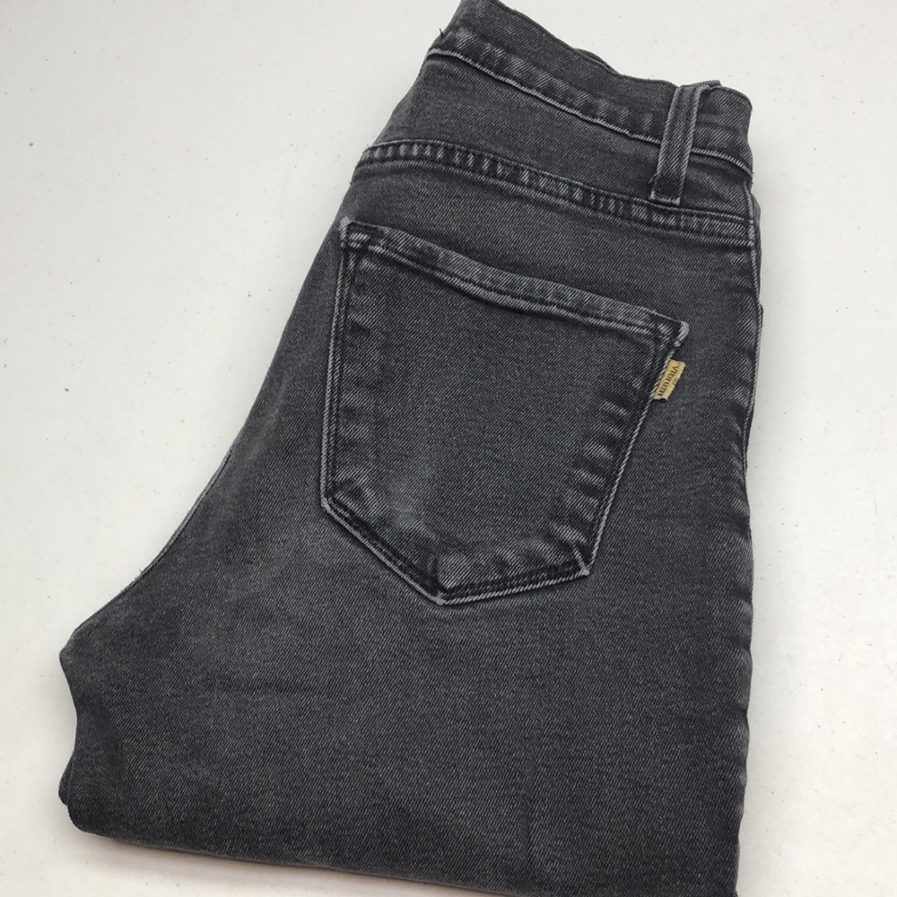 MADE IN USA 🇺🇸 VIBRANT GRAYWASH HIGH-RISE SLIM TAPERED JEANS 5/26x27 🇺🇸